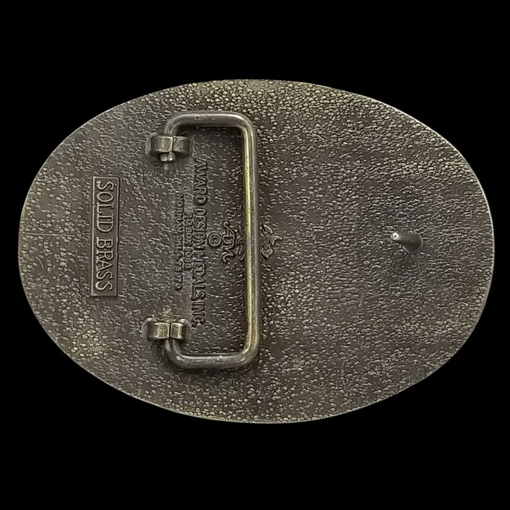 Keota Fire Department Centennial‎ 1884-1984 Solid Brass Belt Buckle By ADM USA